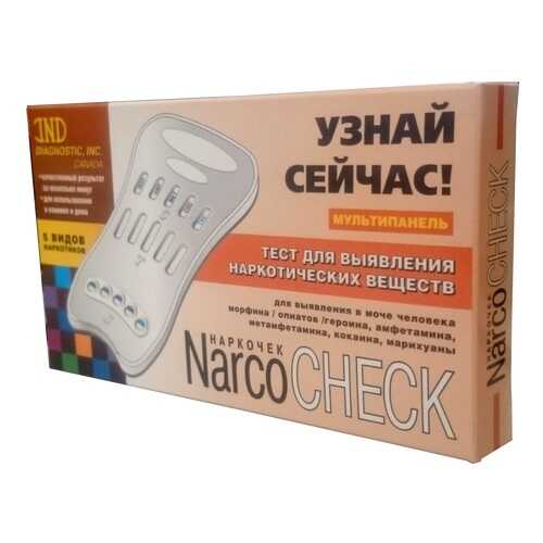 Тест Narcocheck мультипанель для выявления 5 видов наркотиков в моче 1 шт. в Аптека 36,6
