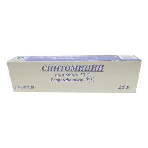 Синтомицин линимент для наруж.прим.10% туба 25 г в Аптека 36,6