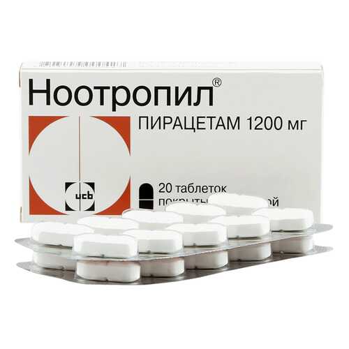 Ноотропил таблетки, покрытые оболочкой 1200 мг №20 в Аптека 36,6