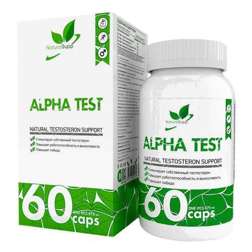 Бустер тестостерона NaturalSupp Alpha Test 675 мг капсулы 60 шт. в Аптека 36,6