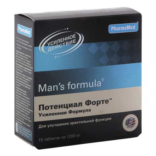 Man's formula PharmaMed потенциал форте усиленная формула таблетки 15 шт. в Аптека 36,6
