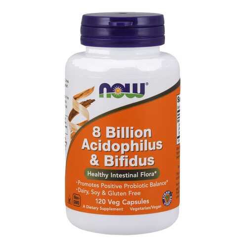 Для пищеварения NOW 8 Billion Acidophilus&Bifidus 120 капсул в Аптека 36,6