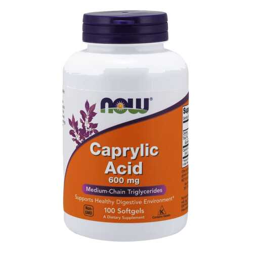 Для пищеварения NOW Caprylic Acid 600 мг 100 капсул в Аптека 36,6