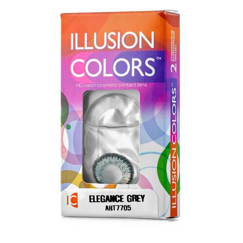 Контактные линзы ILLUSION colors Elegance 2 линзы -2.5D grey серый в Аптека 36,6