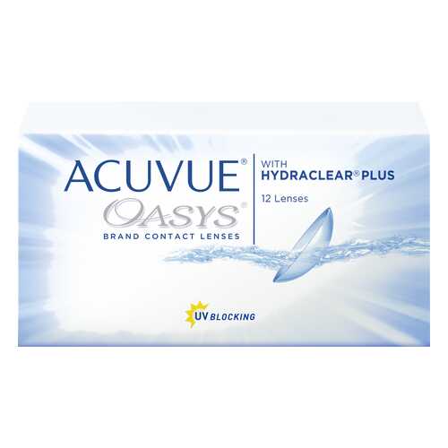 Контактные линзы Acuvue Oasys with Hydraclear Plus 12 линз R 8,4 -1,00 в Аптека 36,6