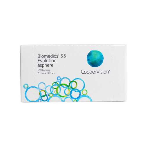 Контактные линзы Biomedics 55 Evolution asphere 6 линз R 8,6 -6,50 в Аптека 36,6