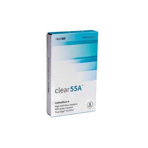 Контактные линзы ClearLab Clear 55 A 6 линз R 8.7 -01,25 в Аптека 36,6