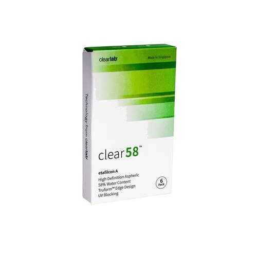 Контактные линзы ClearLab Clear 58 6 линз R 8.3 -01,25 в Аптека 36,6