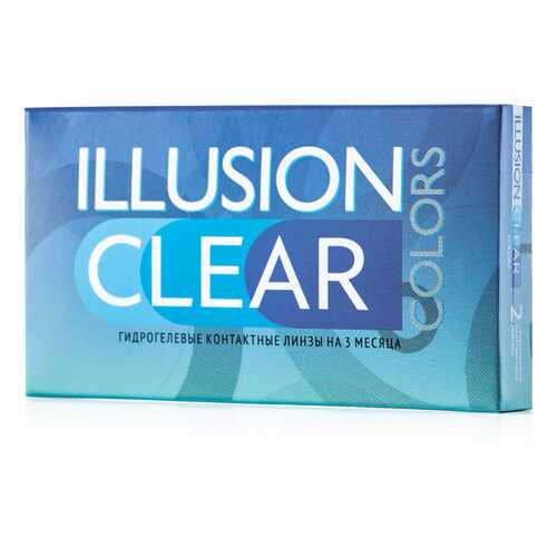 Контактные линзы ILLUSION colors Clear 2 линзы -1.0D прозрачные в Аптека 36,6