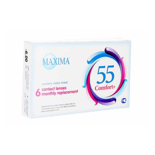 Контактные линзы Maxima 55 Comfort Plus 6 линз R 8,6 -1,25 в Аптека 36,6