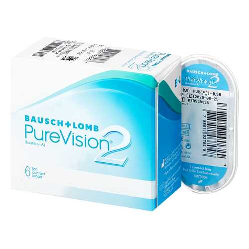Контактные линзы PureVision 2 6 линз +1,75 в Аптека 36,6
