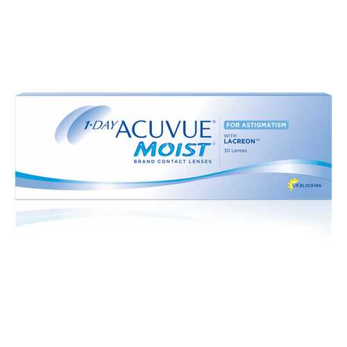 Контактные линзы 1-Day Acuvue Moist for Astigmatism 30 линз -0,25/-0,75/120 в Аптека 36,6