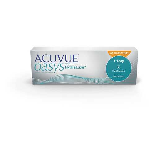 Контактные линзы Acuvue Oasys 1-Day with HydraLuxe for Astigmatism 30 линз -0,25/-0,75/110 в Аптека 36,6