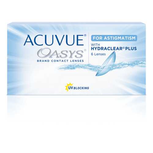 Контактные линзы Acuvue Oasys for Astigmatism with Hydraclear Plus 6 линз -1,25/-1,25/100 в Аптека 36,6