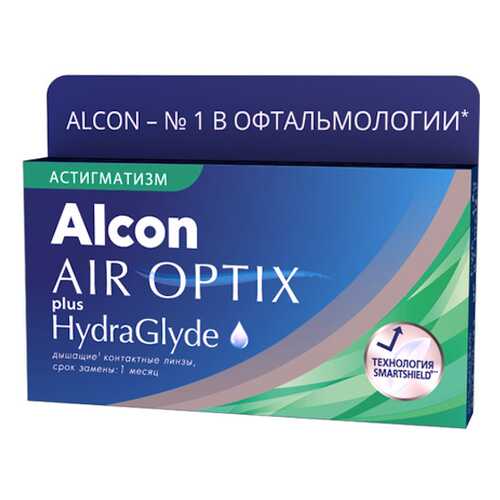 Контактные линзы AirOptix HydraGlyde for Astigmatism 3 шт. PWR -1,75, CYL -0,75, AXIS 010 в Аптека 36,6