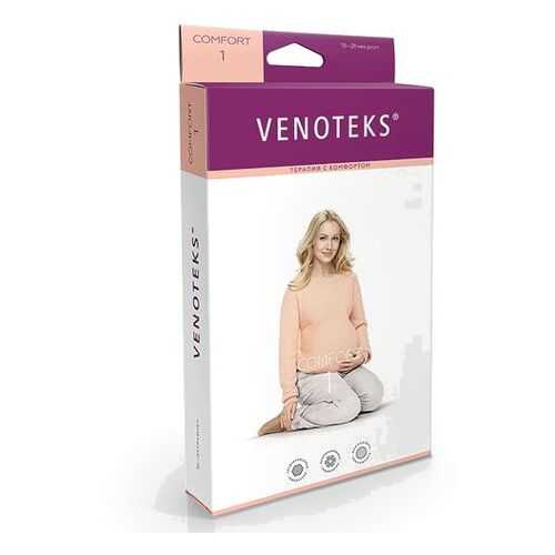 Колготки для беременных VENOTEKS COMFORT с микрофиброй 1 класс 1С402, черный, р.XXXL в Аптека 36,6