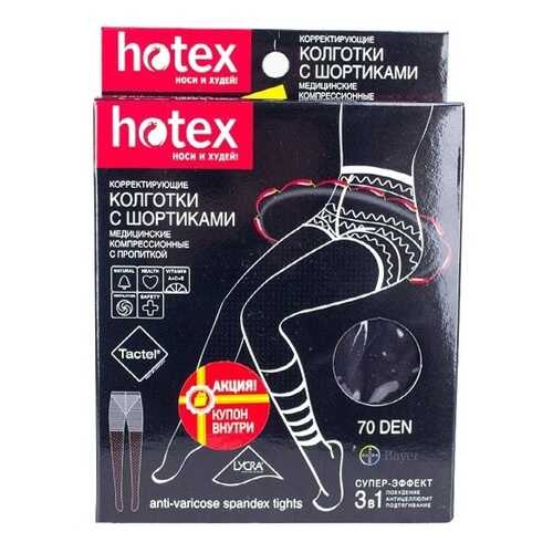 Колготки компрессионные Hotex с шортиками 70 den one size черный в Аптека 36,6