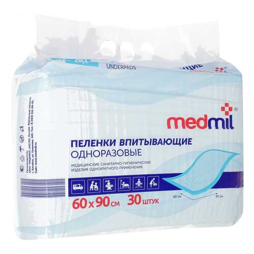 Пеленки впитывающие Medmil 60x90 см Оптима 30 шт. в Аптека 36,6