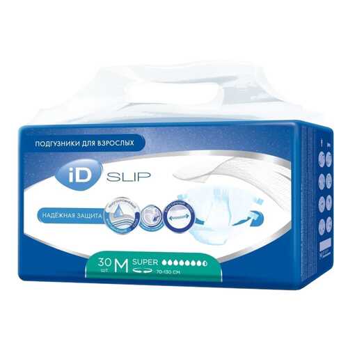 Подгузники для взрослых iD SLIP M 30 шт в Аптека 36,6