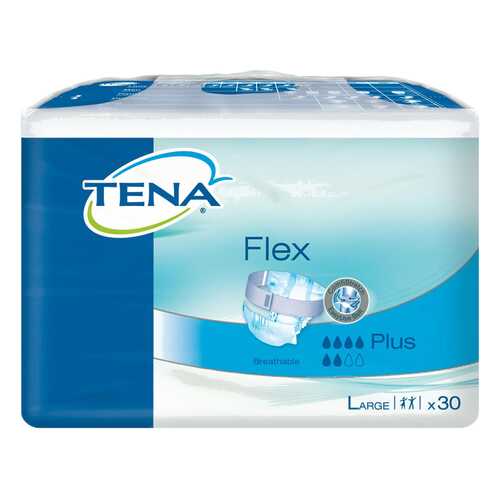 Подгузники для взрослых с поясом, L, 30 шт. Tena Flex Plus в Аптека 36,6