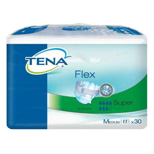 Подгузники для взрослых с поясом, M, 30 шт. Tena Flex Super в Аптека 36,6