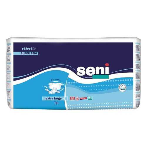 Подгузники для взрослых SENI Super Seni Extra Large, 30 шт (XL30-JA1) в Аптека 36,6