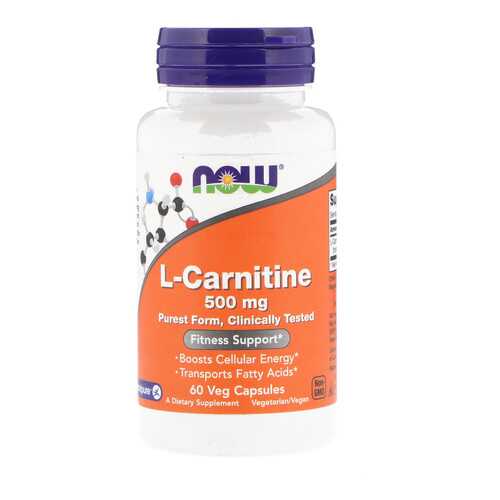 L-карнитин NOW 500 мг 60 капсул в Аптека 36,6